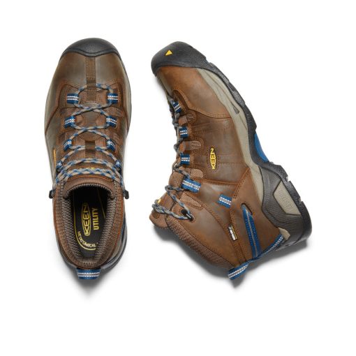 Men's Detroit XT Waterproof Boot (Steel Toe)  |  Cascade Brown/Orion Blue - Image 4