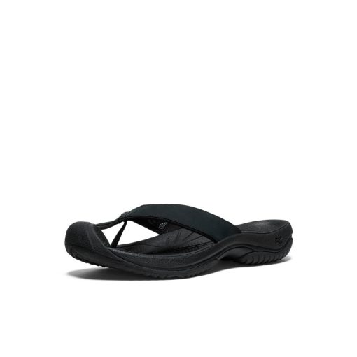 Men's Waimea Leather Flip-Flop  |  Black/Black - Image 3
