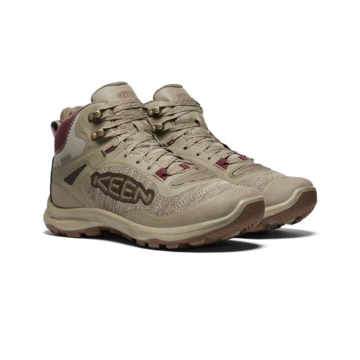 Women's Terradora Flex Waterproof Hiking Boot  |  Plaza Taupe/Windsor Wine - Image 2