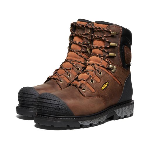 Men's Camden 8 Insulated Waterproof Boot (Carbon Toe)  |  Leather Brown/Black - Image 2