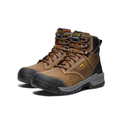 Men's Evanston 6 Waterproof Boot (Soft Toe)  |  Bison/Black - Image 2