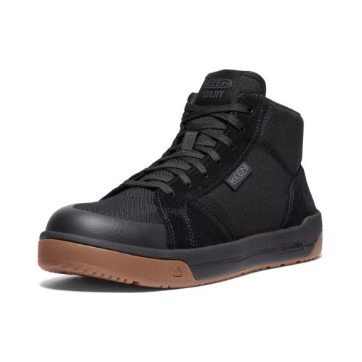 Men's Kenton Mid Work Shoe (Carbon Toe)  |  Black/Gum - Image 3