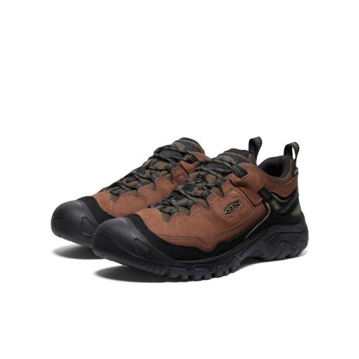 Men's Targhee IV Wide Waterproof Hiking Shoe  |  Bison/Black - Image 2