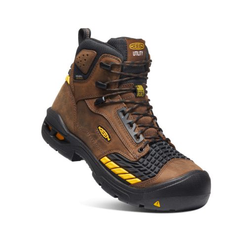 Men's Troy 6 Waterproof Boot (Carbon Toe)  |  Dark Earth/Black - Image 3