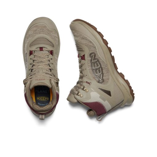 Women's Terradora Flex Waterproof Hiking Boot  |  Plaza Taupe/Windsor Wine - Image 4