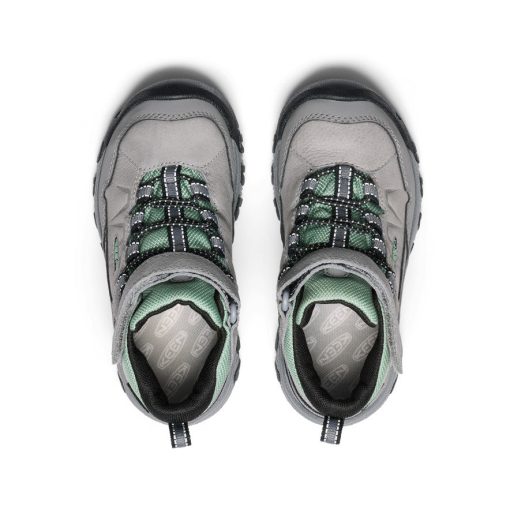Little Kids' Targhee IV Waterproof Hiking Boot  |  Alloy/Granite Green - Image 4