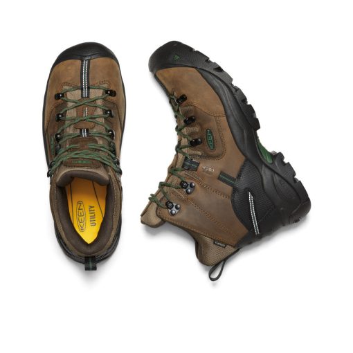 Men's Pittsburgh Energy 6 Waterproof Boot (Carbon Toe)  |  Cascade Brown/Greener Pastures - Image 4