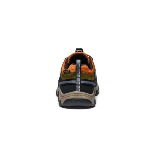 Big Kids' Targhee IV Waterproof Hiking Shoe  |  Dark Olive/Gold Flame - Image 5