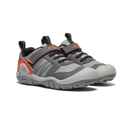 Little Kids' Knotch Peak Sneaker  |  Magnet/Safety Orange - Image 2
