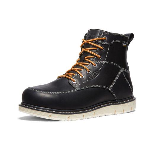 Men's CSA San Jose 6 Waterproof Boot (Aluminum Toe)  |  Black/Off White - Image 3