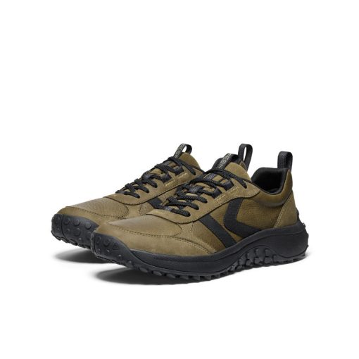 Men's KS86 Leather Sneaker  |  Dark Olive/Black - Image 2