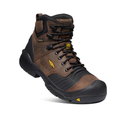 Men's Portland 6 Waterproof Boot (Carbon Toe)  |  Dark Earth/Black - Image 3