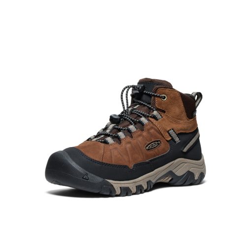 Big Kids' Targhee IV Waterproof Hiking Boot  |  Bison/Brindle - Image 3
