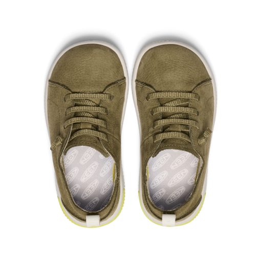 Little Kids' KNX Leather Sneaker  |  Martini Olive/Evening Primrose - Image 4