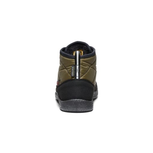 Big Kids' Howser II Waterproof Chukka  |  Dark Olive/Gold Flame - Image 5
