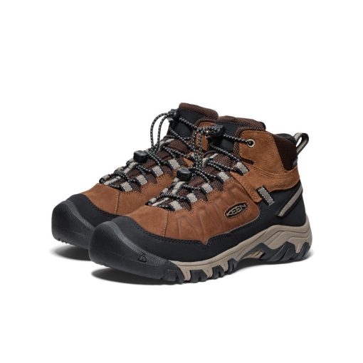 Big Kids' Targhee IV Waterproof Hiking Boot  |  Bison/Brindle - Image 2