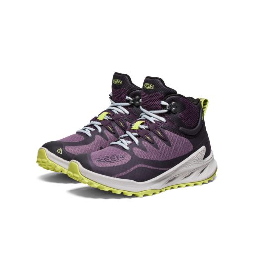 Women's Zionic Waterproof Hiking Boot  |  Black Plum/Daiquiri Green - Image 2