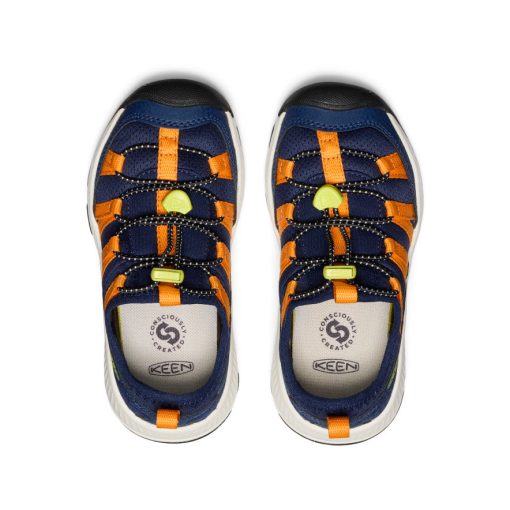 Little Kids' Motozoa Sneaker  |  Naval Academy/Bright Marigold - Image 4